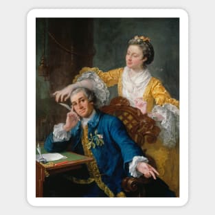 David Garrick with his wife Eva-Maria Veigel, "La Violette" or "Violetti" by William Hogarth Magnet